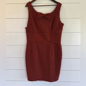 Stop Staring! By Alicia Estrada Houndstooth Large Bow Knee-Length Dress 2X